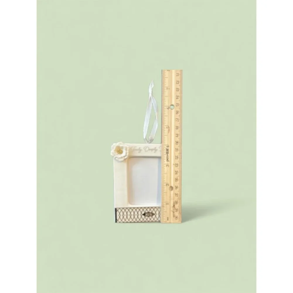 Hallmark Keepsake 2019 Truly Deeply Foreverly Porcelain & Metal Photo Frame Orna
